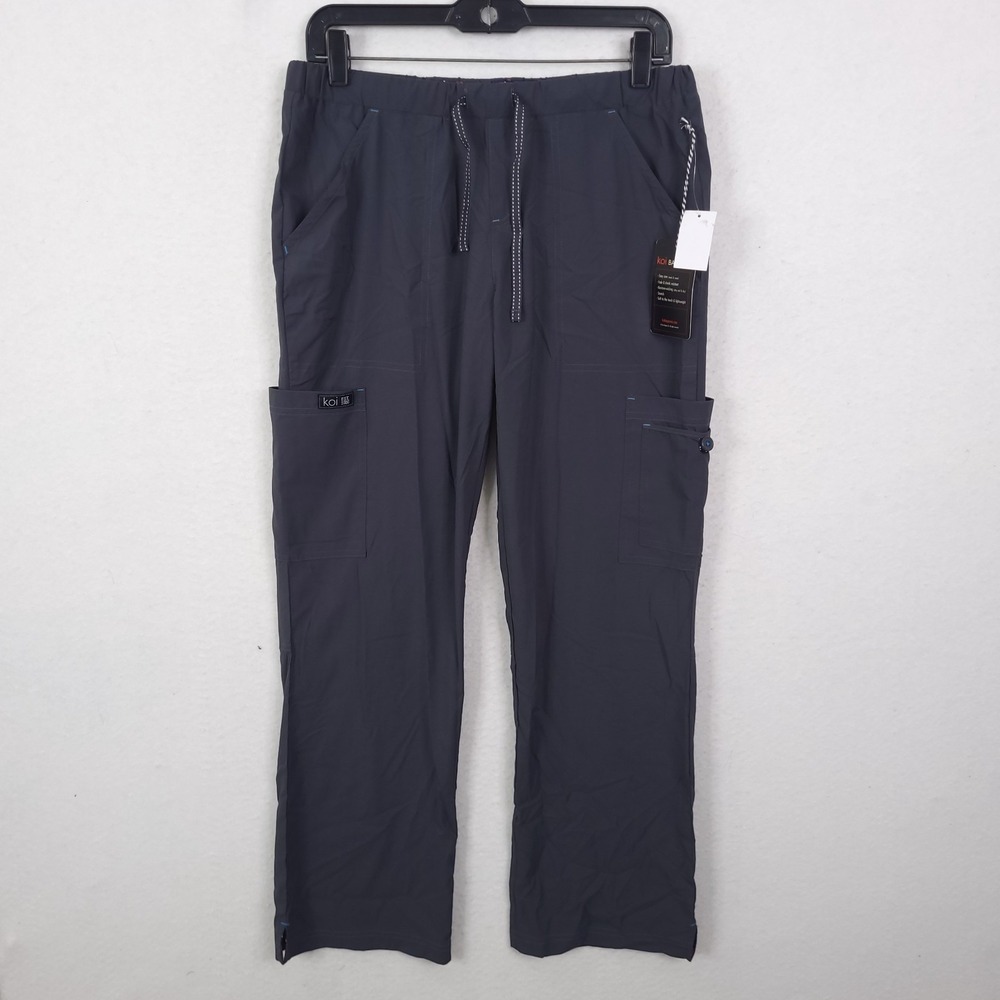 koi Basics Holly Cargo Scrub Pants Womens Gray Size Petite Small Nursing Medical